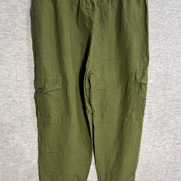 Madewell Green Cargo capri with Elastic Waistband cotton-viscose - Picture 5 of 9